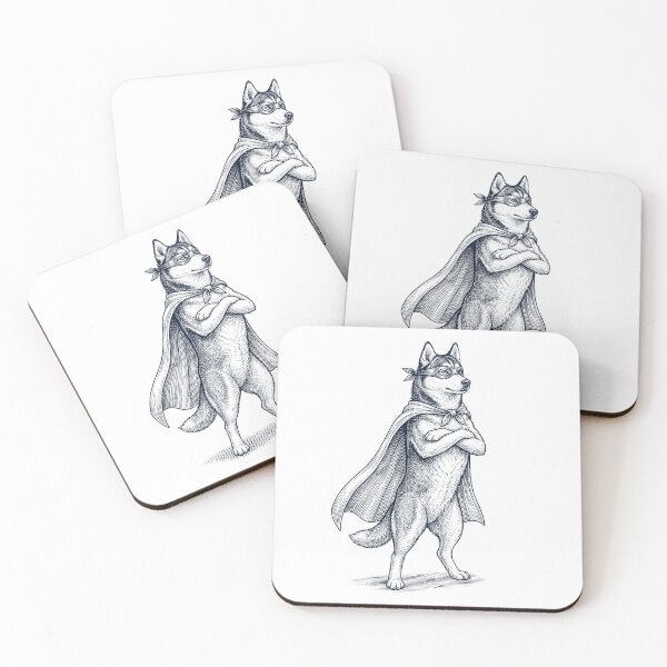 Item preview, Vintage Siberian Husky Hero Superhero Dog Lover designed and sold by DoodleTortle.