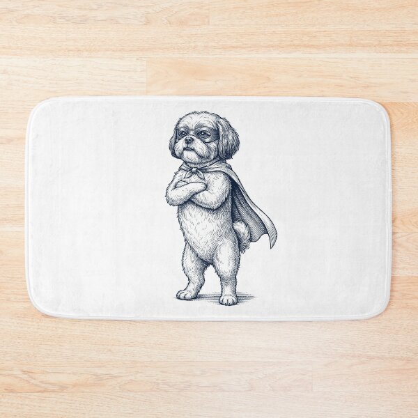 Item preview, Vintage Shih Tzu Hero Superhero Dog Lover designed and sold by DoodleTortle.