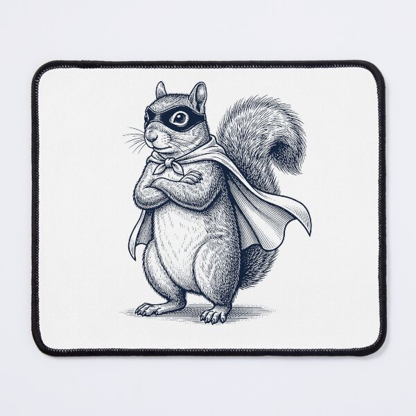 Item preview, Vintage Squirrel Hero Superhero Animal Lover designed and sold by DoodleTortle.