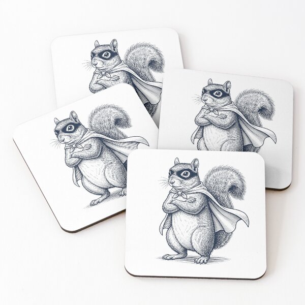 Item preview, Vintage Squirrel Hero Superhero Animal Lover designed and sold by DoodleTortle.