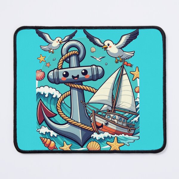 Item preview, HAPPY ANCHOR CARTOON FOR CHILDREN designed and sold by MWSailingClub.