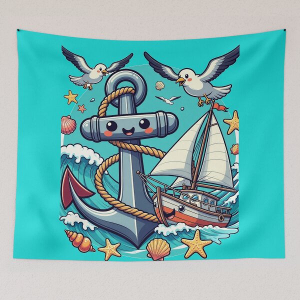 Item preview, HAPPY  ANCHOR CARTOON FOR CHILDREN designed and sold by MWSailingClub.