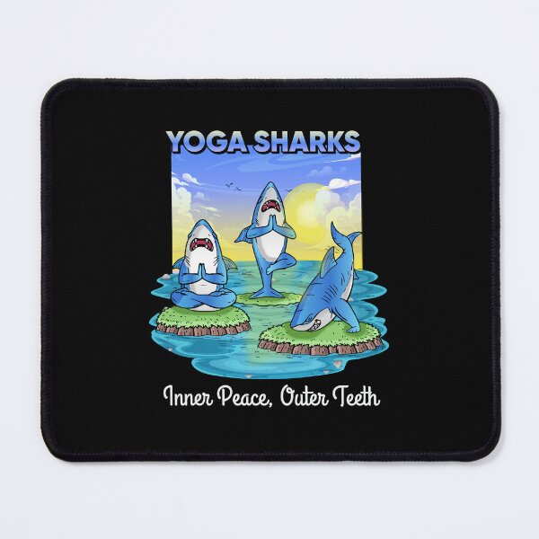 Item preview, Funny Shark Gift Men Women Sarcasm Yoga Sharks designed and sold by DSWShirts.