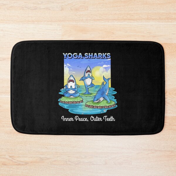Item preview, Funny Shark Gift Men Women Sarcasm Yoga Sharks designed and sold by DSWShirts.