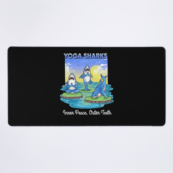 Item preview, Funny Shark Gift Men Women Sarcasm Yoga Sharks designed and sold by DSWShirts.