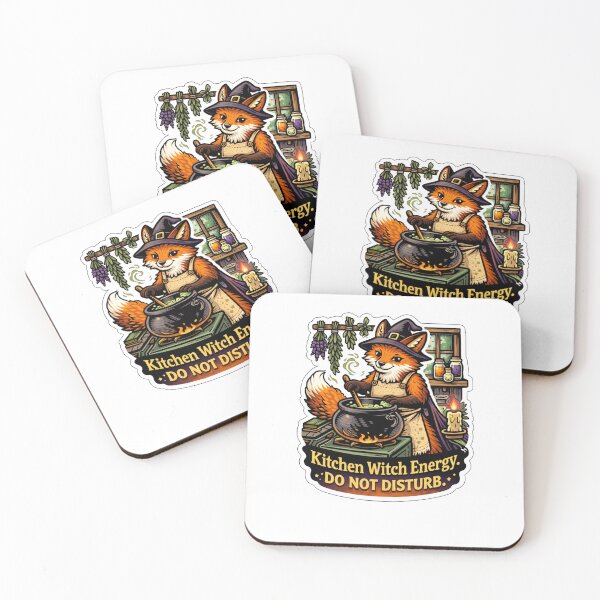 Item preview, Kitchen Witch Fox Do Not Disturb Sticker designed and sold by Gentlestate.