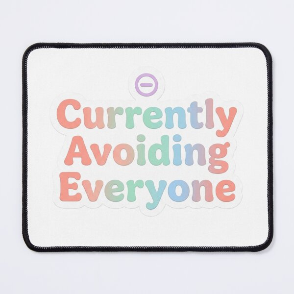 Item preview, Currently Avoiding Everyone Funny Introvert Sticker designed and sold by CutePlix.