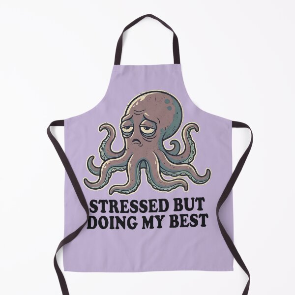 Item preview, Stressed But Doing My Best Octopus Shirt Funny Anxiety Meme Retro Vintage Tee designed and sold by ZyxDes.