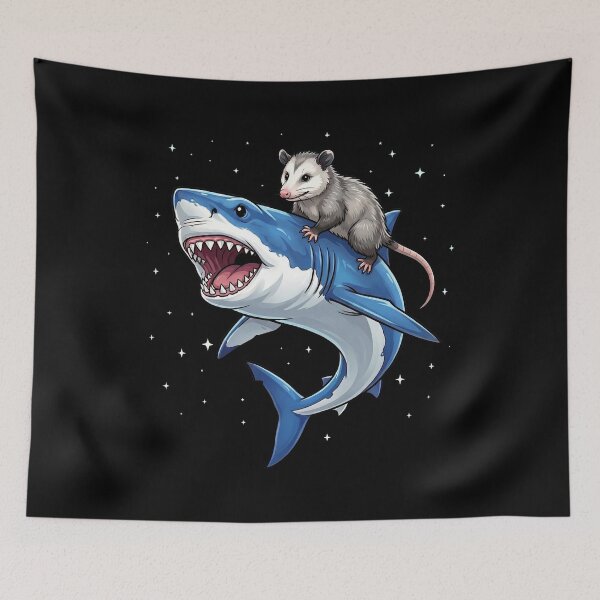 Item preview, Funny Opossum Riding Shark Animal Lover designed and sold by TerryConnells.