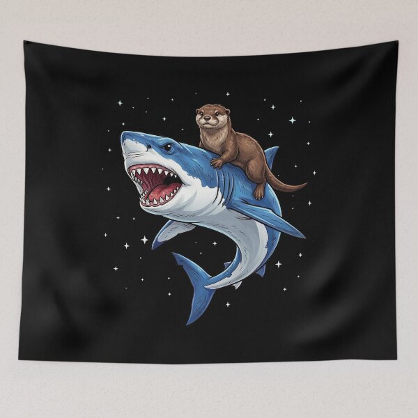 Item preview, Funny Otter Riding Shark Animal Lover designed and sold by TerryConnells.
