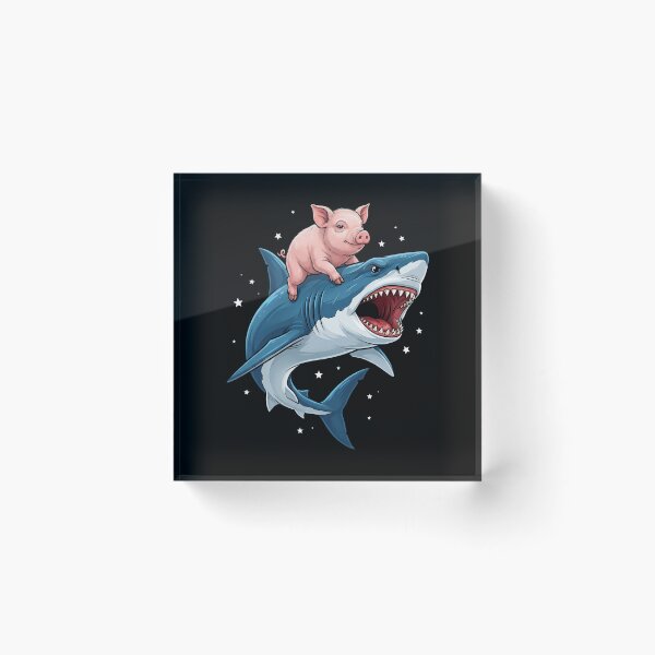 Item preview, Funny Pig Riding Shark Animal Lover designed and sold by TerryConnells.