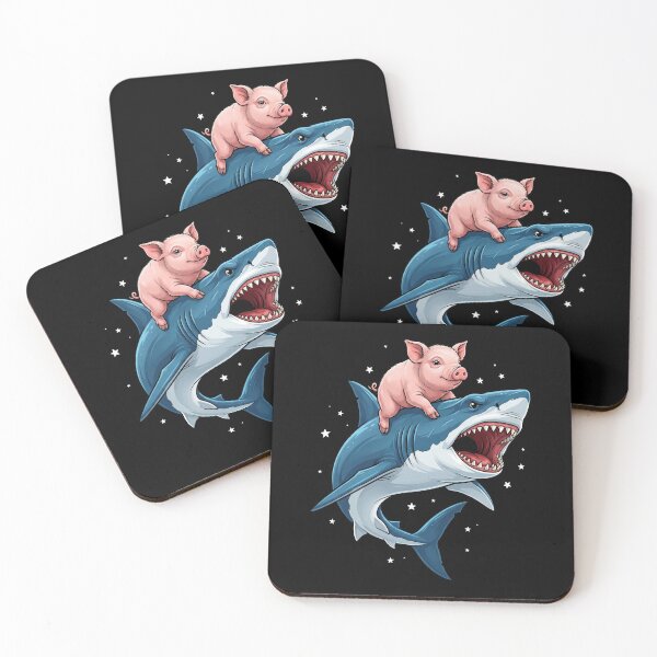 Item preview, Funny Pig Riding Shark Animal Lover designed and sold by TerryConnells.