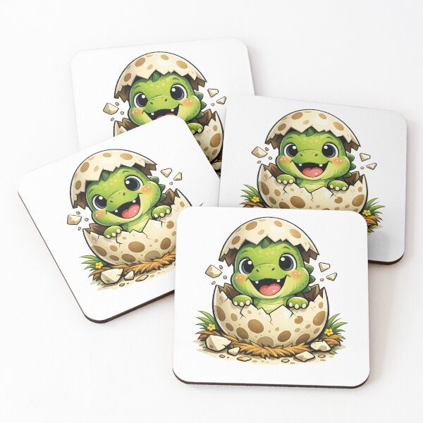 Item preview, Cute Baby Dinosaur Hatching from Egg designed and sold by Peter-Wurst.