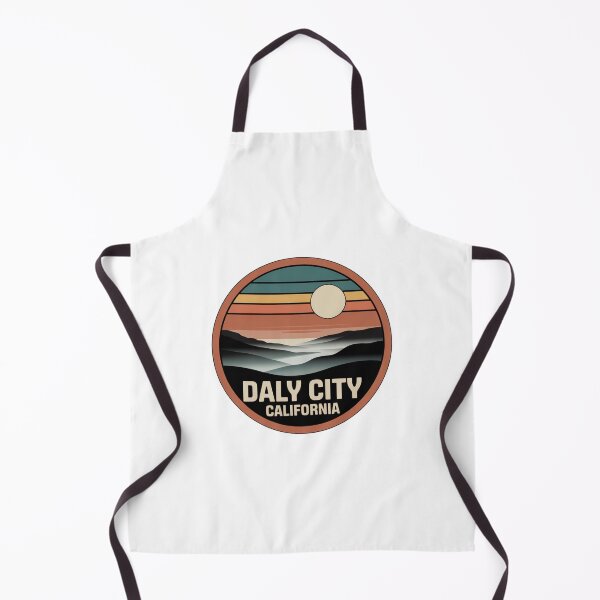 Item preview, Daly City California: Retro Mountain Landscape Badge designed and sold by CircinusStore.