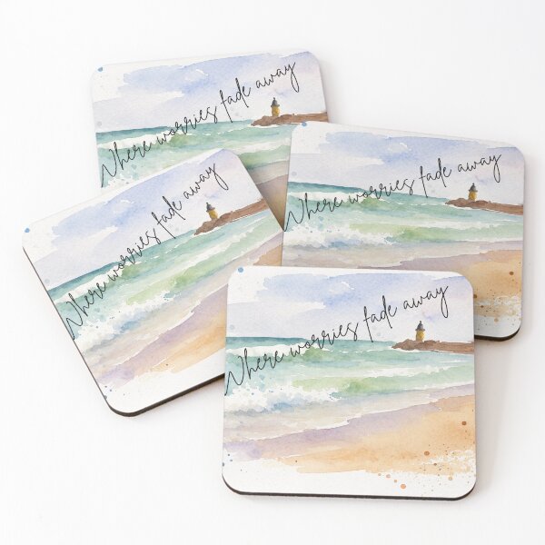 Item preview, Waves in watercolor - where worries fade away designed and sold by Gina_BreWe.