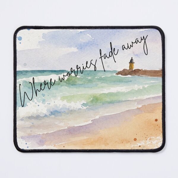 Item preview, Waves in watercolor - where worries fade away designed and sold by Gina_BreWe.