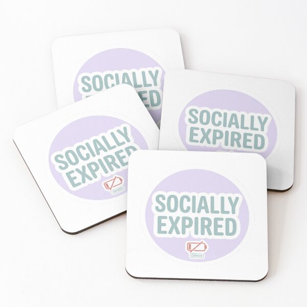 Item preview, Socially Expired Funny Introvert Sticker designed and sold by CutePlix.