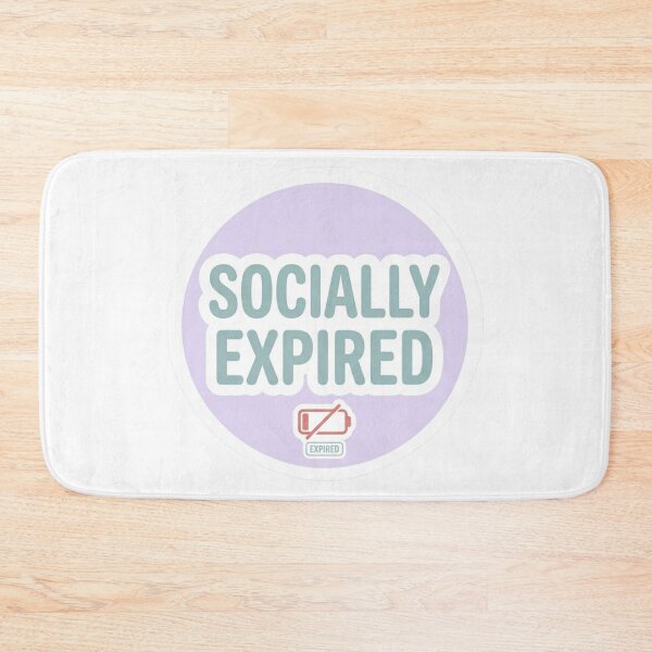 Item preview, Socially Expired Funny Introvert Sticker designed and sold by CutePlix.