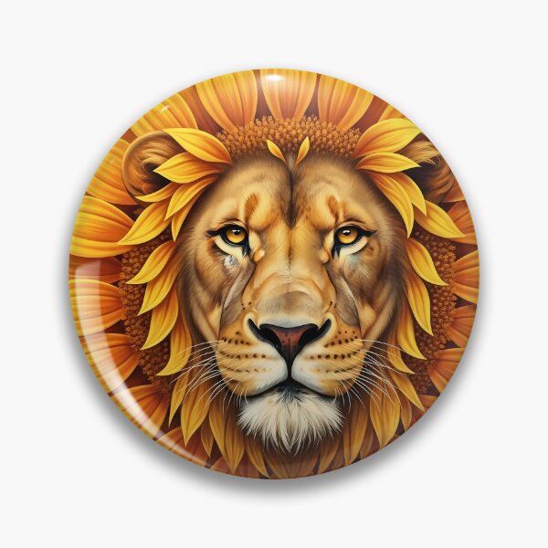 Item preview, Sunflower Leo Lion Face Golden Mane Petals designed and sold by pumsquare.