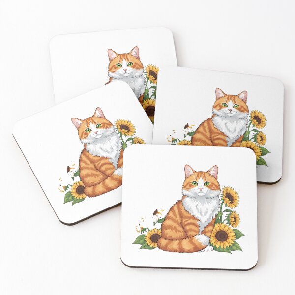 Item preview, Sunflower Garden Cat Tiny Crescent Moon designed and sold by pumsquare.
