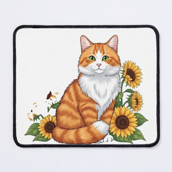 Item preview, Sunflower Garden Cat Tiny Crescent Moon designed and sold by pumsquare.