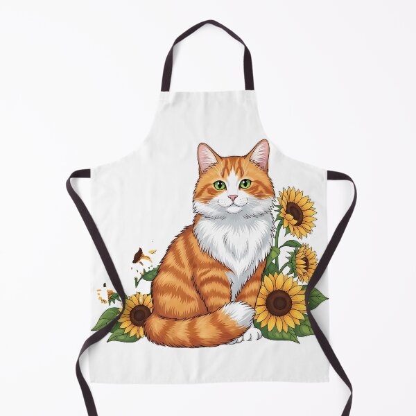 Item preview, Sunflower Garden Cat Tiny Crescent Moon designed and sold by pumsquare.