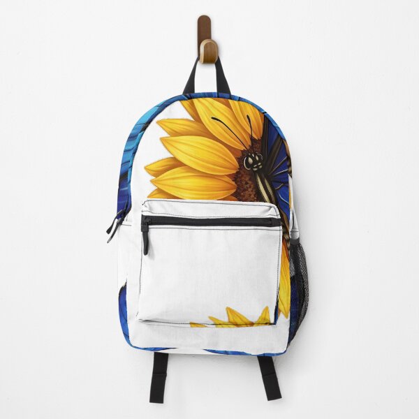 Item preview, Sunflower Butterfly Blue Wings Gold Petal Body designed and sold by pumsquare.