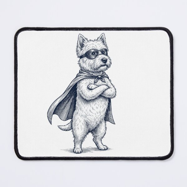 Item preview, Vintage West Highland White Terrier Hero Superhero Dog Lover designed and sold by DoodleTortle.