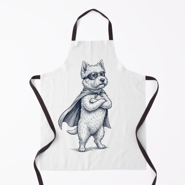 Aperçu de l'œuvre West Highland White Terrier vintage, héros, super-héros, amoureux des chiens créée et vendue par DoodleTortle.