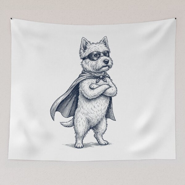 Item preview, Amante de los perros superhéroes del West Highland White Terrier clásico designed and sold by DoodleTortle.