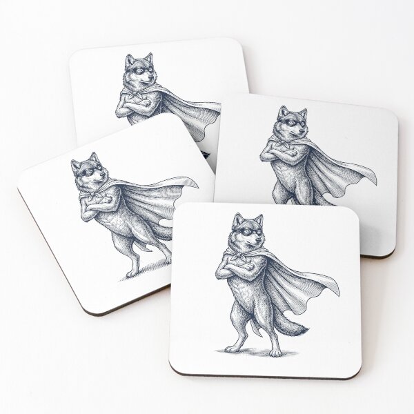 Item preview, Vintage Wolf Hero Superhero Animal Lover designed and sold by DoodleTortle.