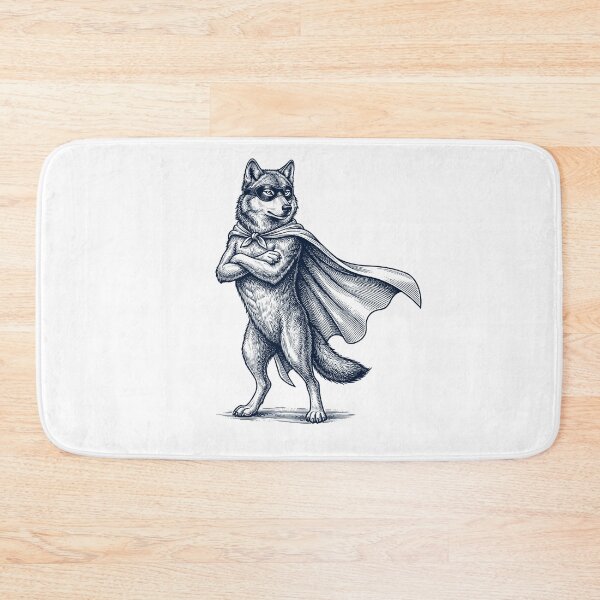 Item preview, Vintage Wolf Hero Superhero Animal Lover designed and sold by DoodleTortle.