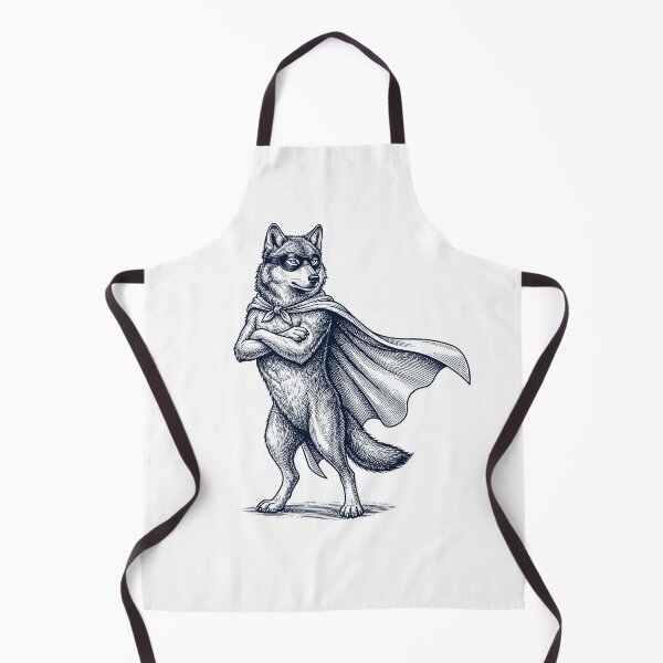Item preview, Vintage Wolf Hero Superhero Animal Lover designed and sold by DoodleTortle.