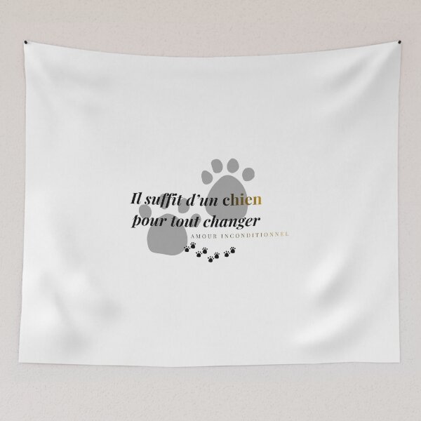 Item preview, "All it takes is one dog to change everything" – Unconditional Love – Design Footprints designed and sold by DIAMVERA.