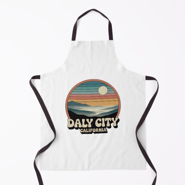 Item preview, Daly City California: Retro Sunset Ocean Hills Badge designed and sold by CircinusStore.