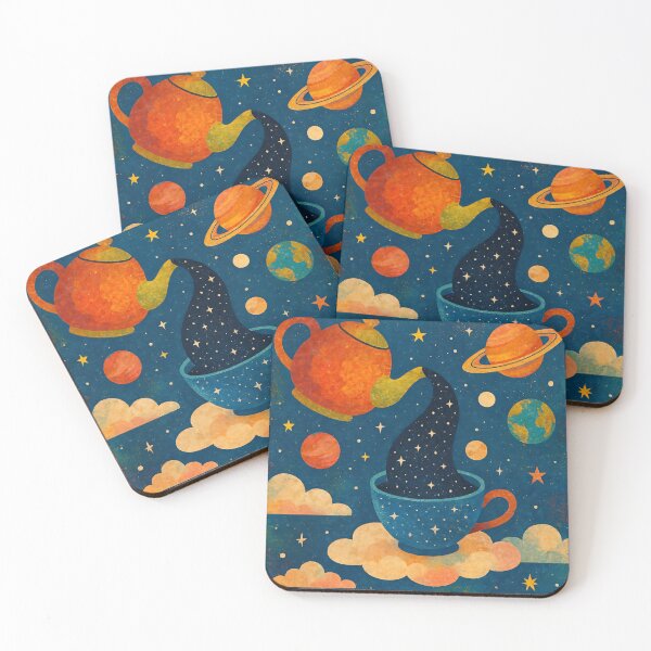 Item preview, Celestial Teapot Stardust Collage designed and sold by AI-Only Creations.