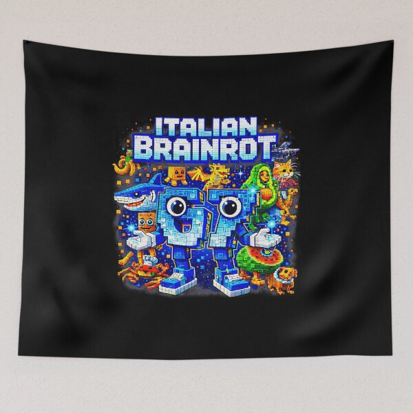Item preview, Italian Brainrot 67 Pixel Meme Chaos  designed and sold by gladysenglish.