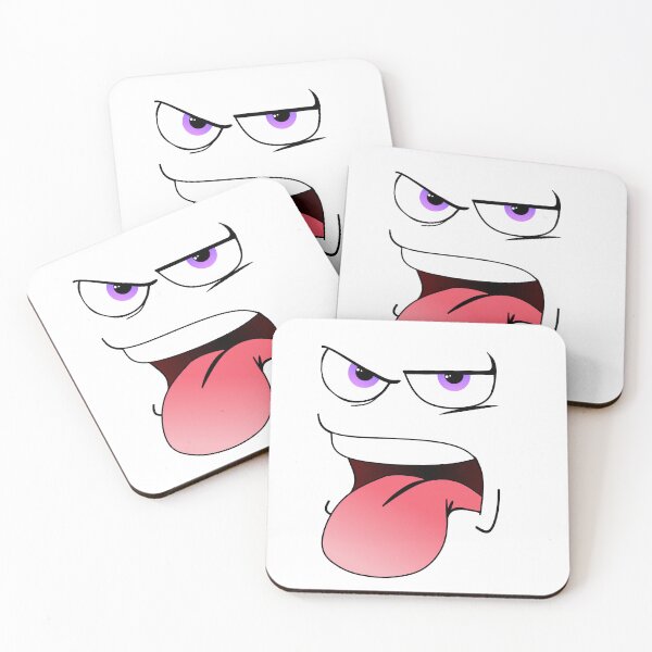 Item preview, Grumpy Face, Purple Eyes, Tongue Sticking Out, Cartoon Humor, Monster, Gift designed and sold by CLC54.