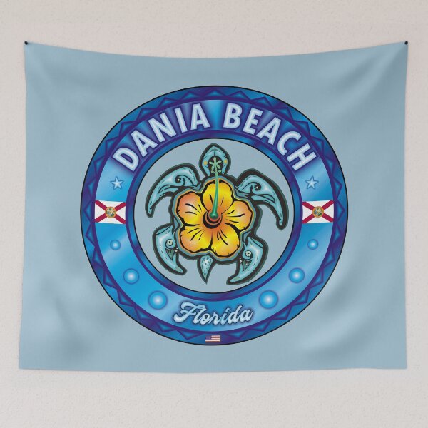 Item preview, Dania Beach Florida sea turtle hibiscus designed and sold by studioss76.