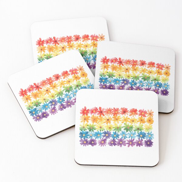 Item preview, Rainbow flag made of flowers designed and sold by uunaa.