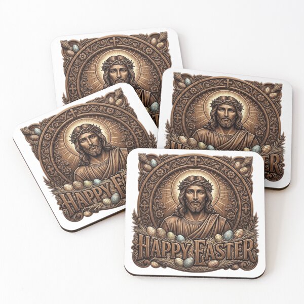 Item preview, Jesus Tree Carving Rustic Happy Easter Sticker designed and sold by Imaginarium of Chaos falcon88 .