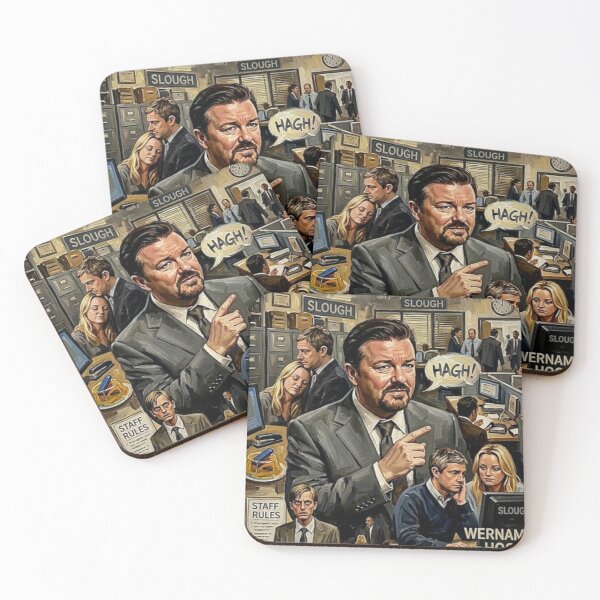 Item preview, Life in Slough: Classic UK Office Oil Art designed and sold by Art's Diner.