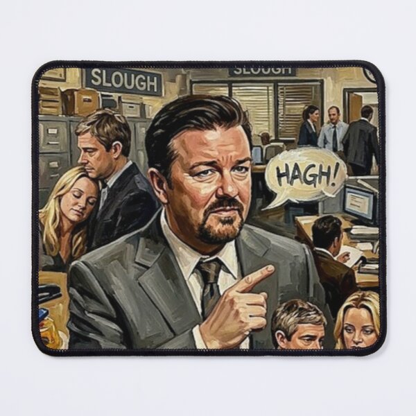 Item preview, Life in Slough: Classic UK Office Oil Art designed and sold by Art's Diner.