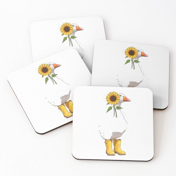 Item preview, Goose Yellow Rain Boots Sunflower Sprig designed and sold by pumsquare.