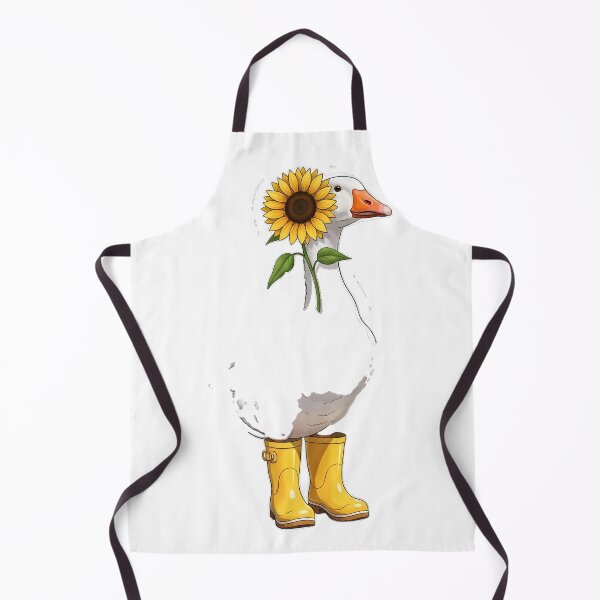 Item preview, Goose Yellow Rain Boots Sunflower Sprig designed and sold by pumsquare.