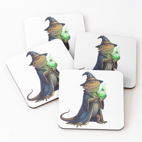 Item preview, Bearded Dragon Wizard Glowing Green Potion designed and sold by pumsquare.