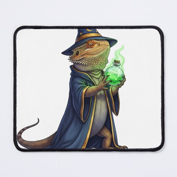 Item preview, Bearded Dragon Wizard Glowing Green Potion designed and sold by pumsquare.