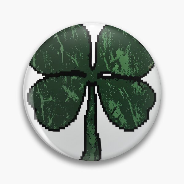 Item preview, Retro Pixel Art Four Leaf Clover designed and sold by Bloomkept.