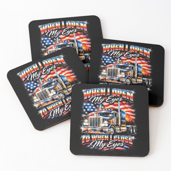 Item preview, When I Open My Eyes Big Rig Patriotic American Flag designed and sold by graphixpolash.