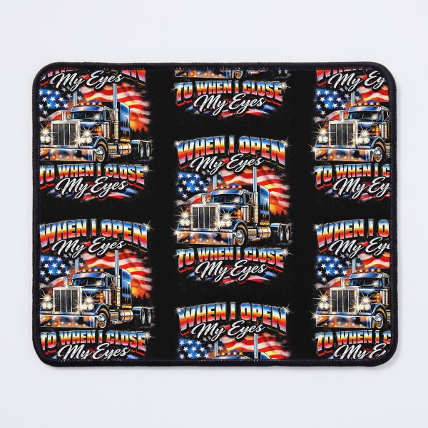 Item preview, When I Open My Eyes Big Rig Patriotic American Flag designed and sold by graphixpolash.